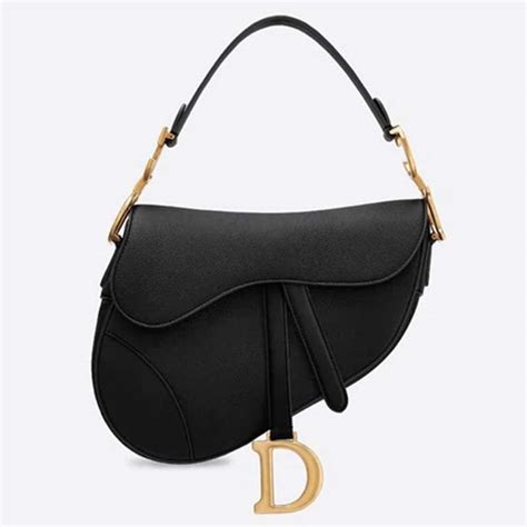 black dior bag saddle